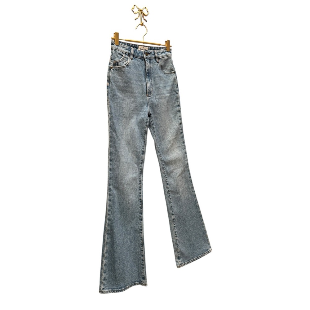 ROLLA’S Dusters High Rise Slim Bootcut Jeans Brad Blue 25 - Picture 7 of 10